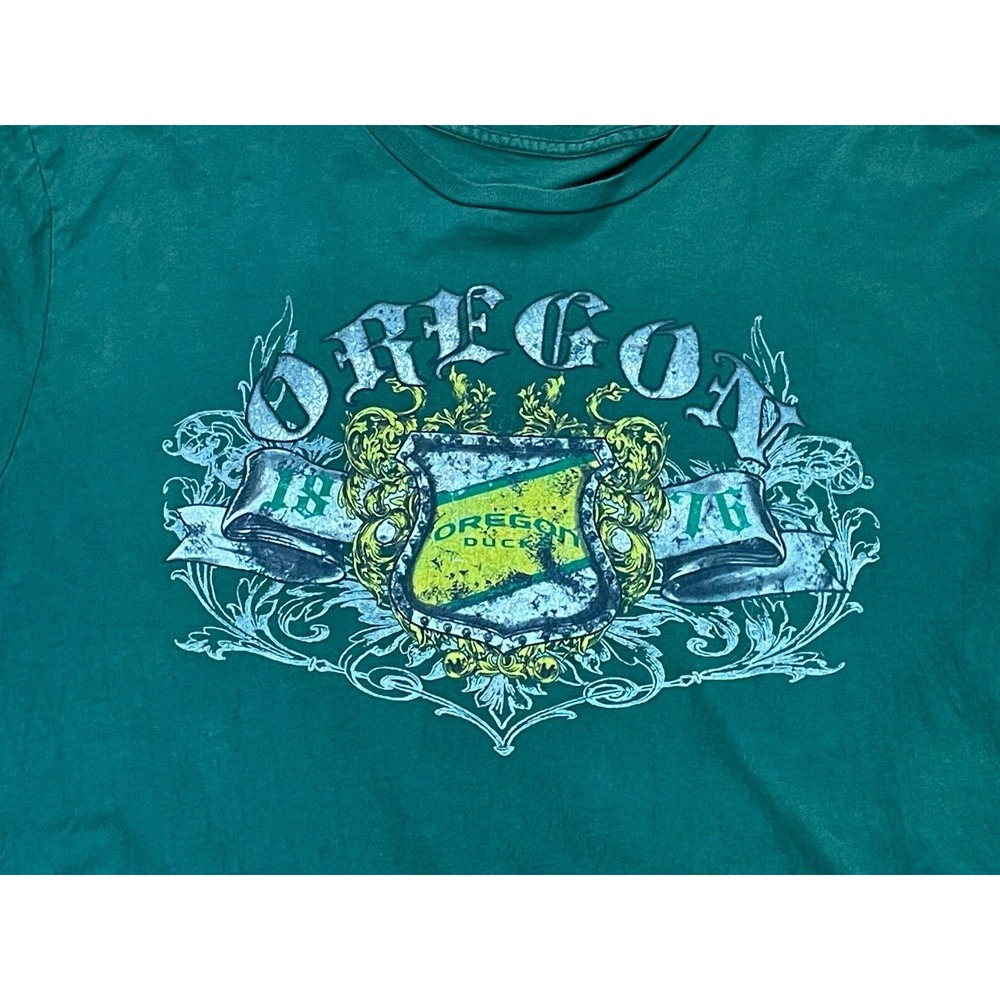 Men's T-Shirt Green 1876 University of Oregon Ducks Football Team Logo 2xl - Picture 3 of 7